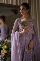 Lilac Lace Pishwas With Dupatta