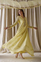 Lemon Rose Peshwas With Dupatta