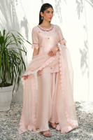 Pink Silk Floral With Pants