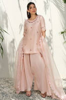 Pink Silk Floral With Pants