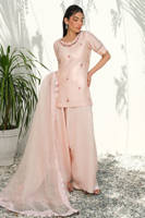 Pink Silk Floral With Pants