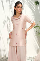 Pink Silk Floral With Pants