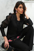 Black Sparkle Rose With Pants