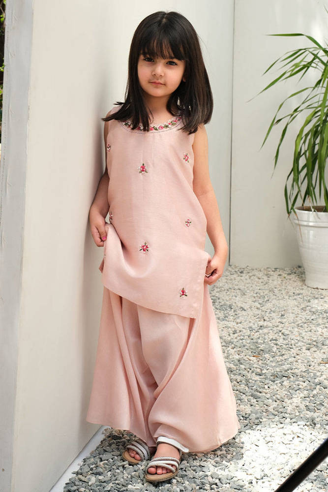 Pink Silk Floral Kid
