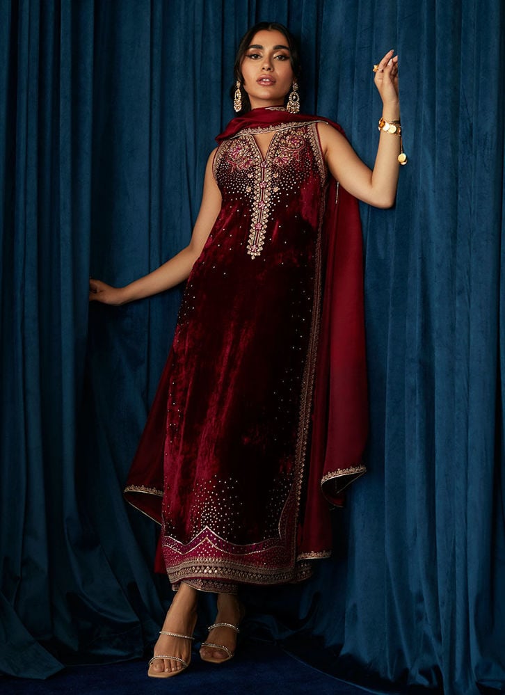 Rita Scarlett Shirt And Dupatta