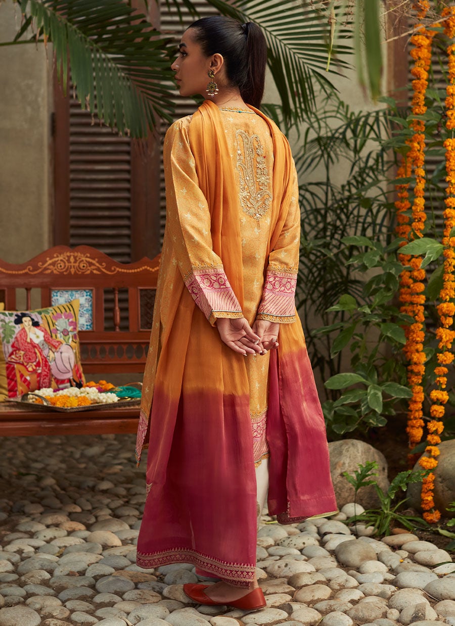 Gaia Mustard Shirt And Dupatta