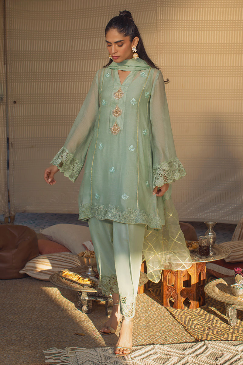 Sage Shirt and Dupatta