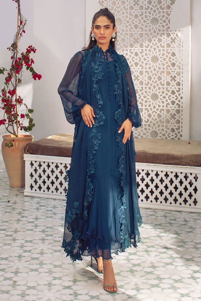 Midnight Blossom Shirt and Dupatta