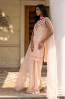 Peach Bloom With Shalwar
