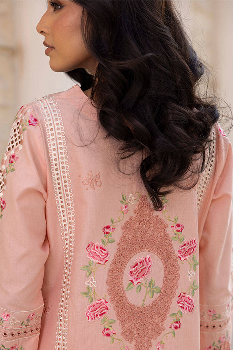 Pink Rose With Shalwar