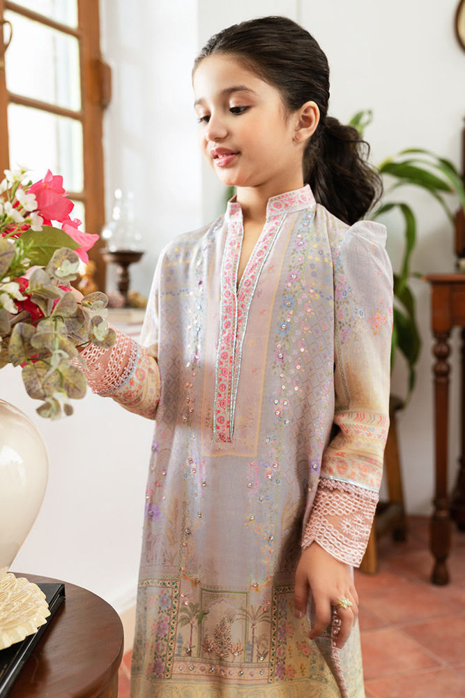 DC-0462 BLUE EMBROIDERED KURTA