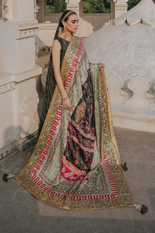 Beige Classic Pashmina Shawl with Black Borders