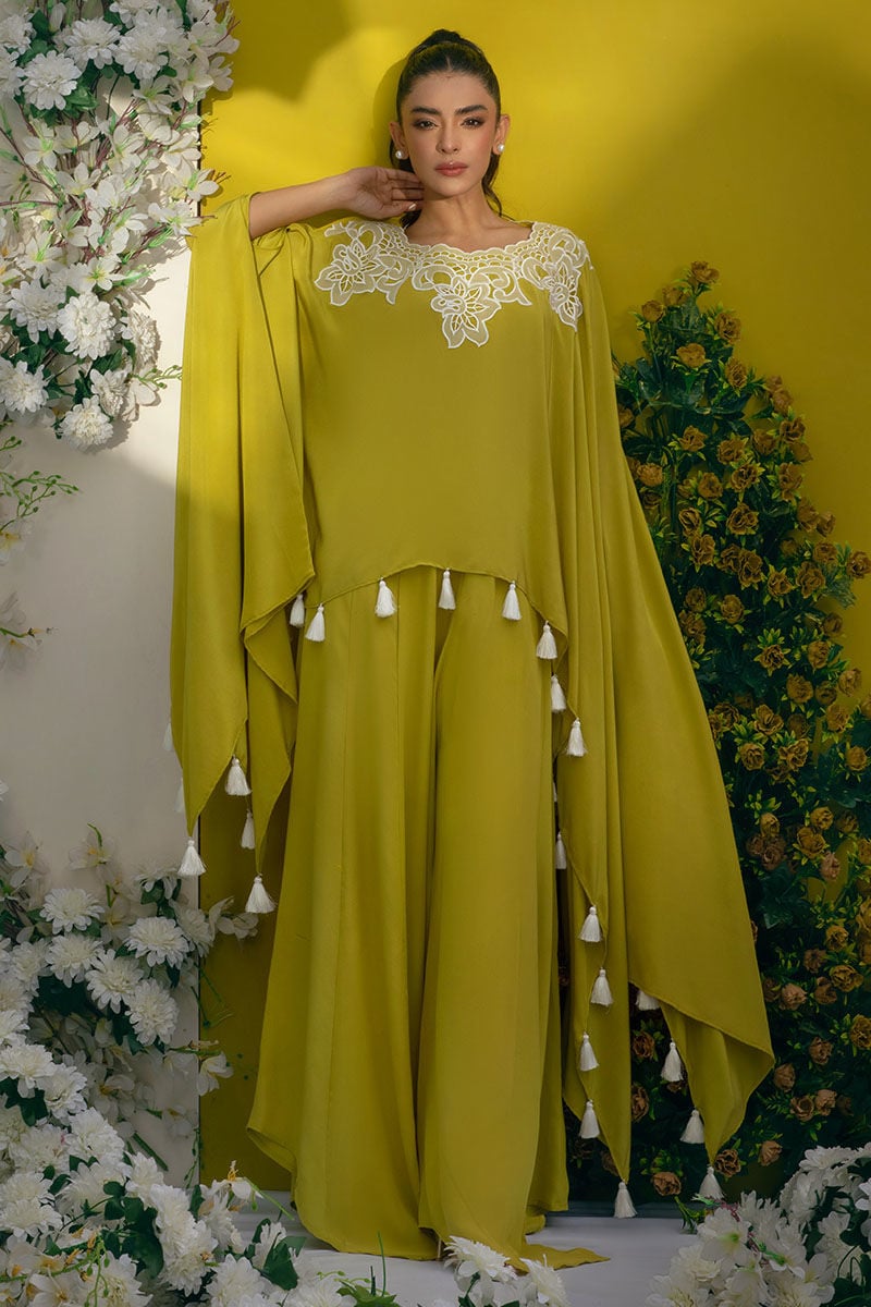 Lush Lime Shirt and Dupatta