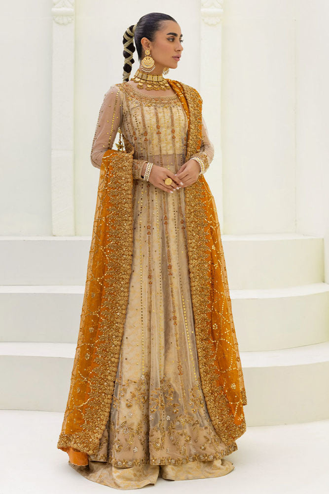 DC-2082 LEMON 2PCS EMBROIDERED KURTA WITH TROUSER