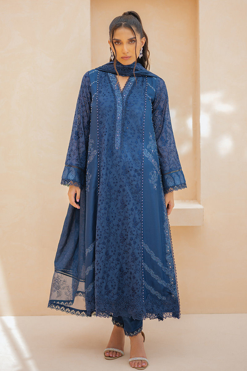 Sapphire Whispers Shirt and Dupatta