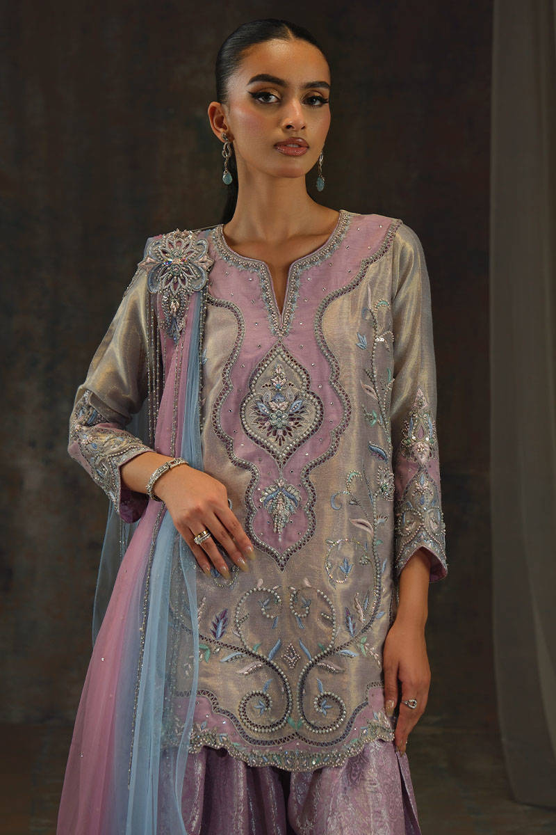 Moonstone Shirt with Farshi Shalwar