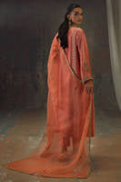Peach Zari Long Full Set