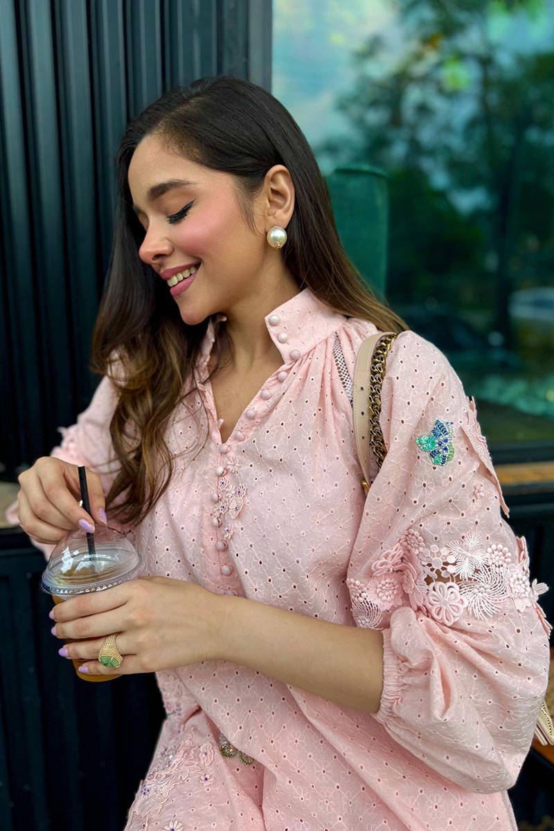 Pink June with Wide Leg Pants