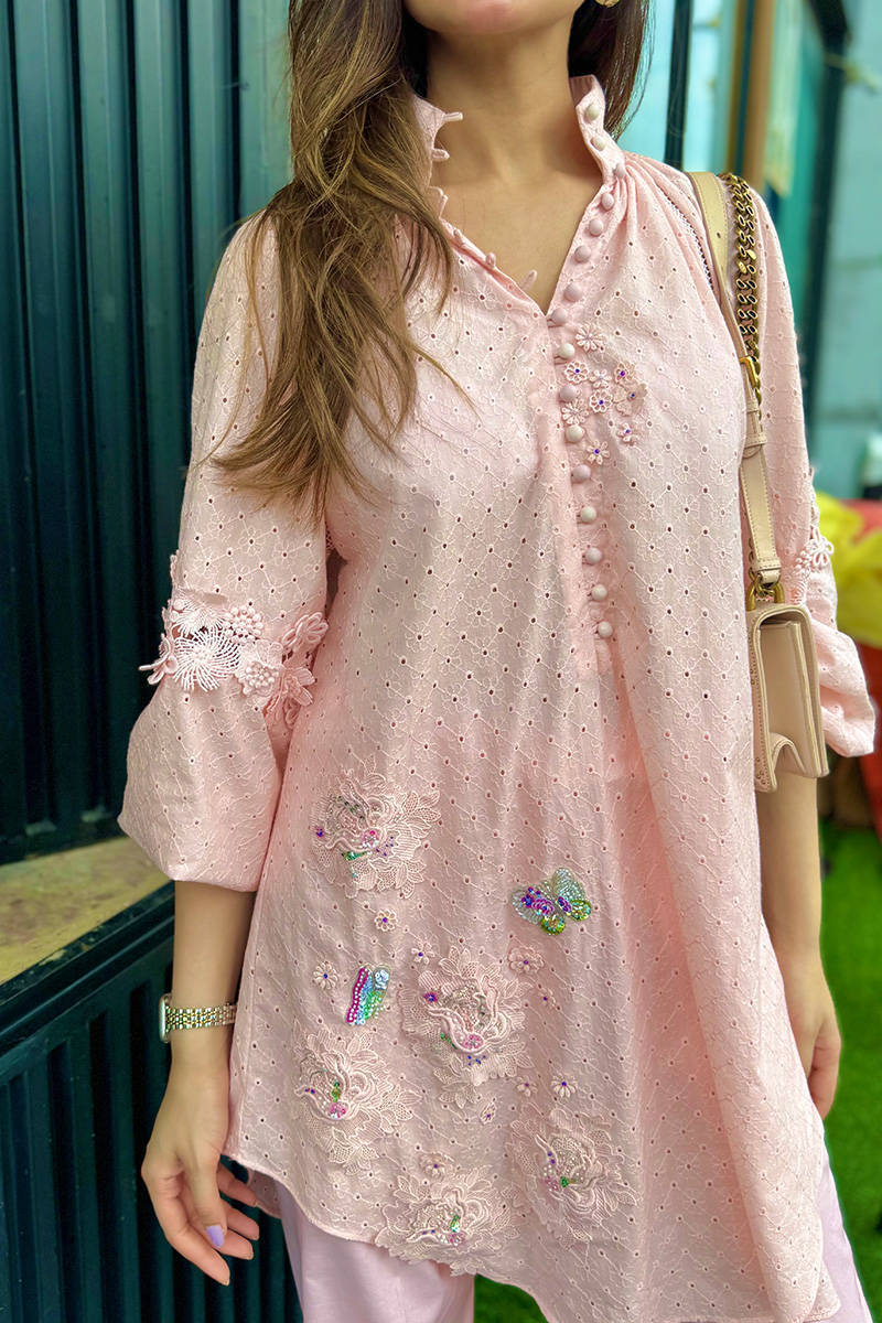 Pink June with Wide Leg Pants