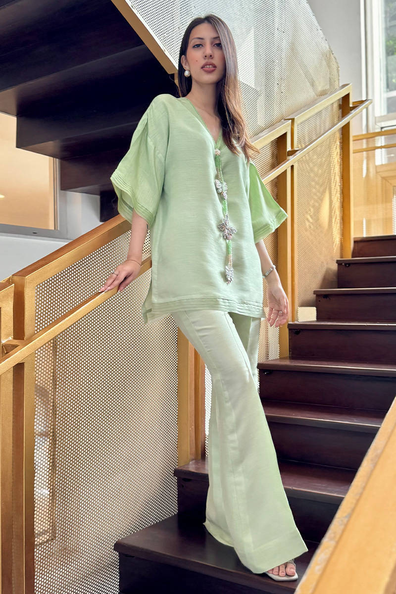 Green Butterfly Coord Set