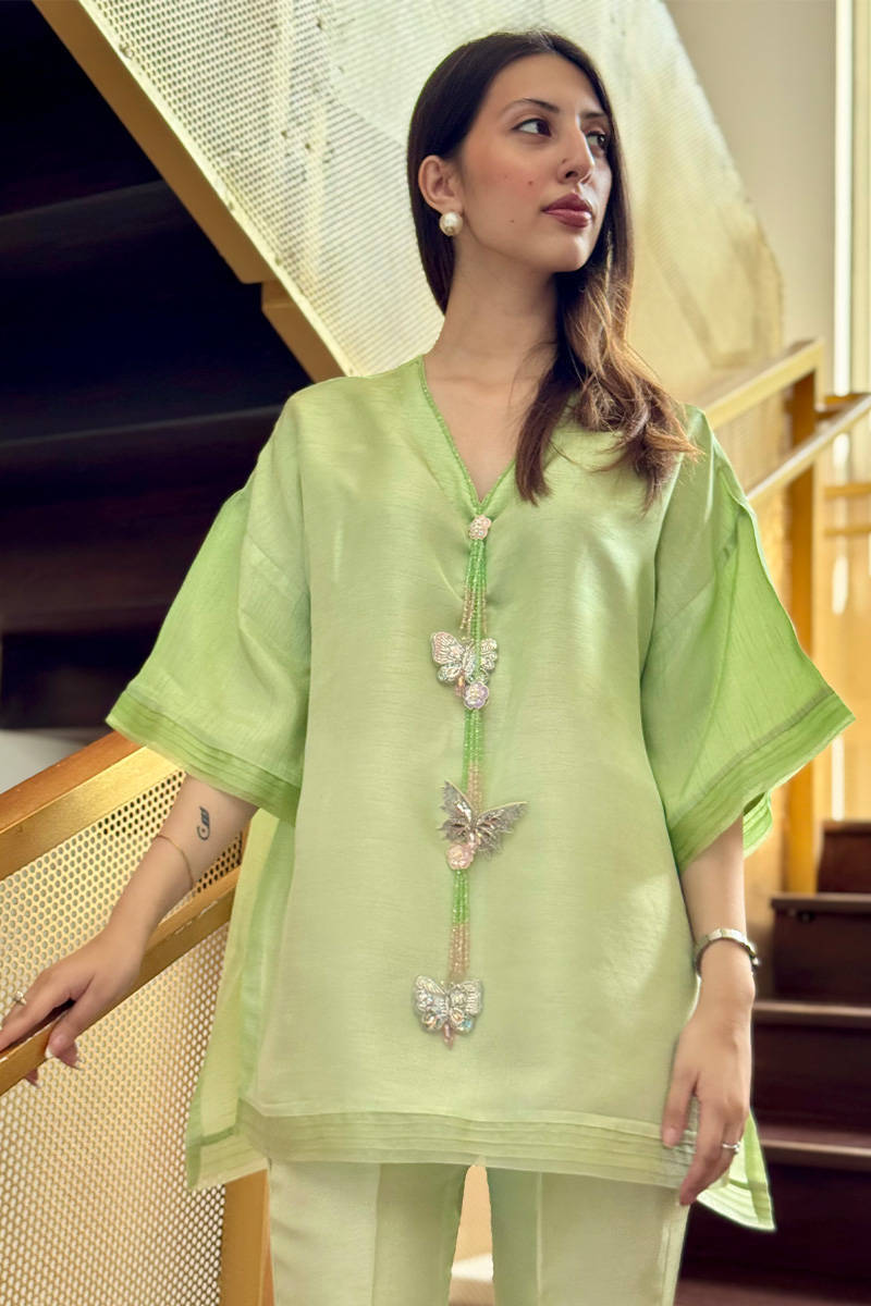Green Butterfly Coord Set