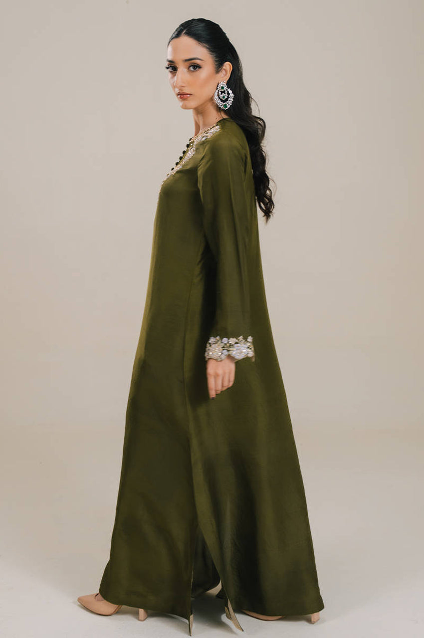 Dusty Olive In Silk