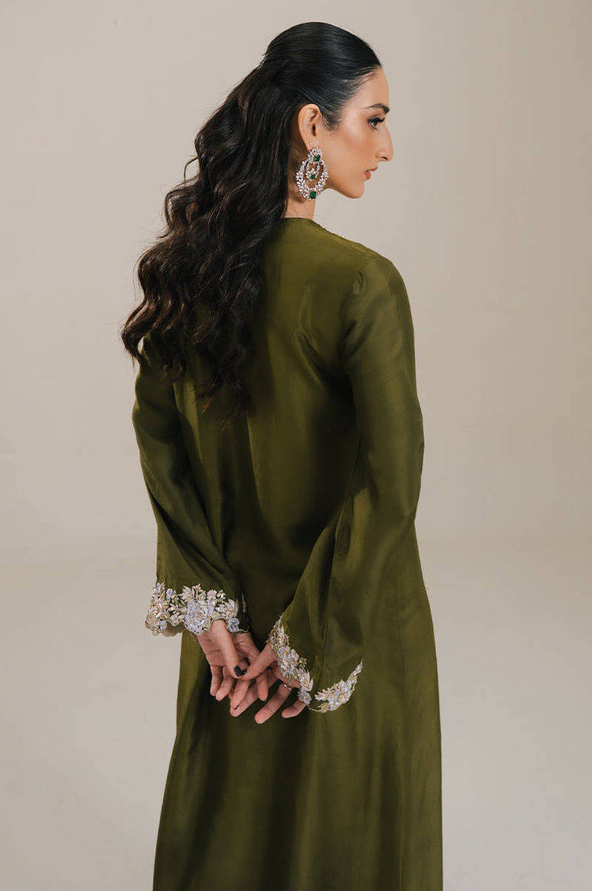 Dusty Olive In Silk