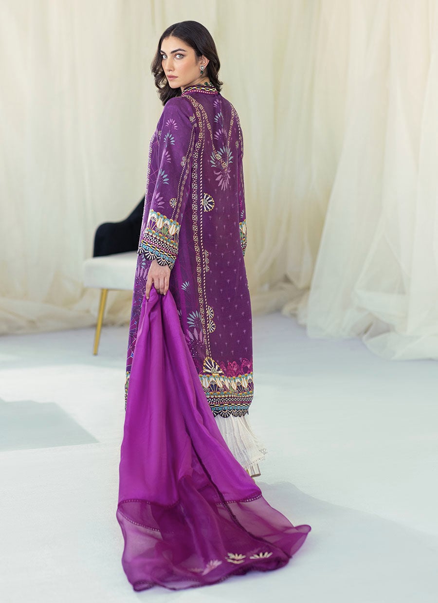 Myrtle Plum Shirt And Dupatta