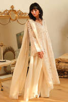 Creme With Pants And Dupatta