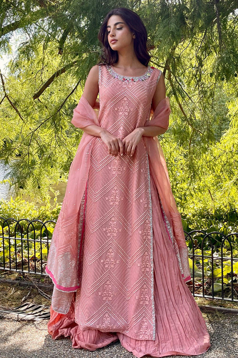 Pink Sparkle with Dupatta