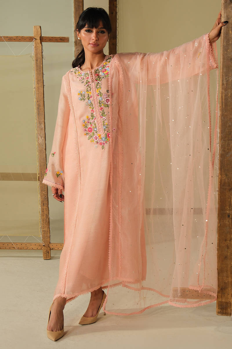 Peach Blossom Shirt with Pants