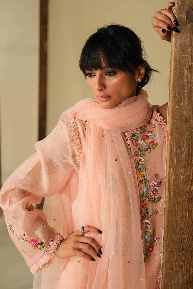 Peach Blossom Shirt with Pants