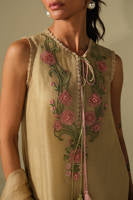 Beige Rose Shirt with Pants