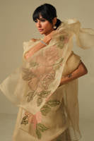 Beige Rose Shirt with Pants