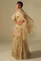 Beige Rose Shirt with Pants