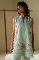 Aqua Rose Shirt With Pants