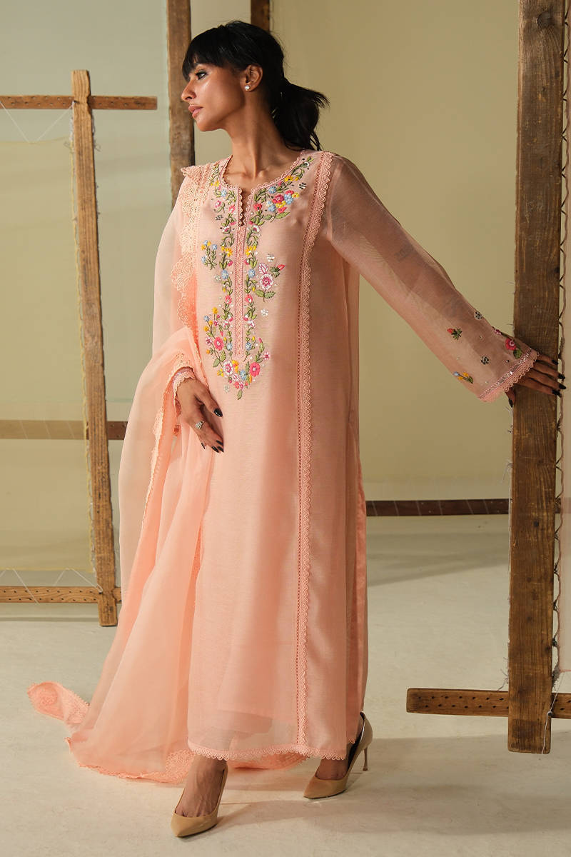Peach Blossom Shirt with Pants