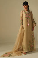 Beige Rose Shirt with Pants