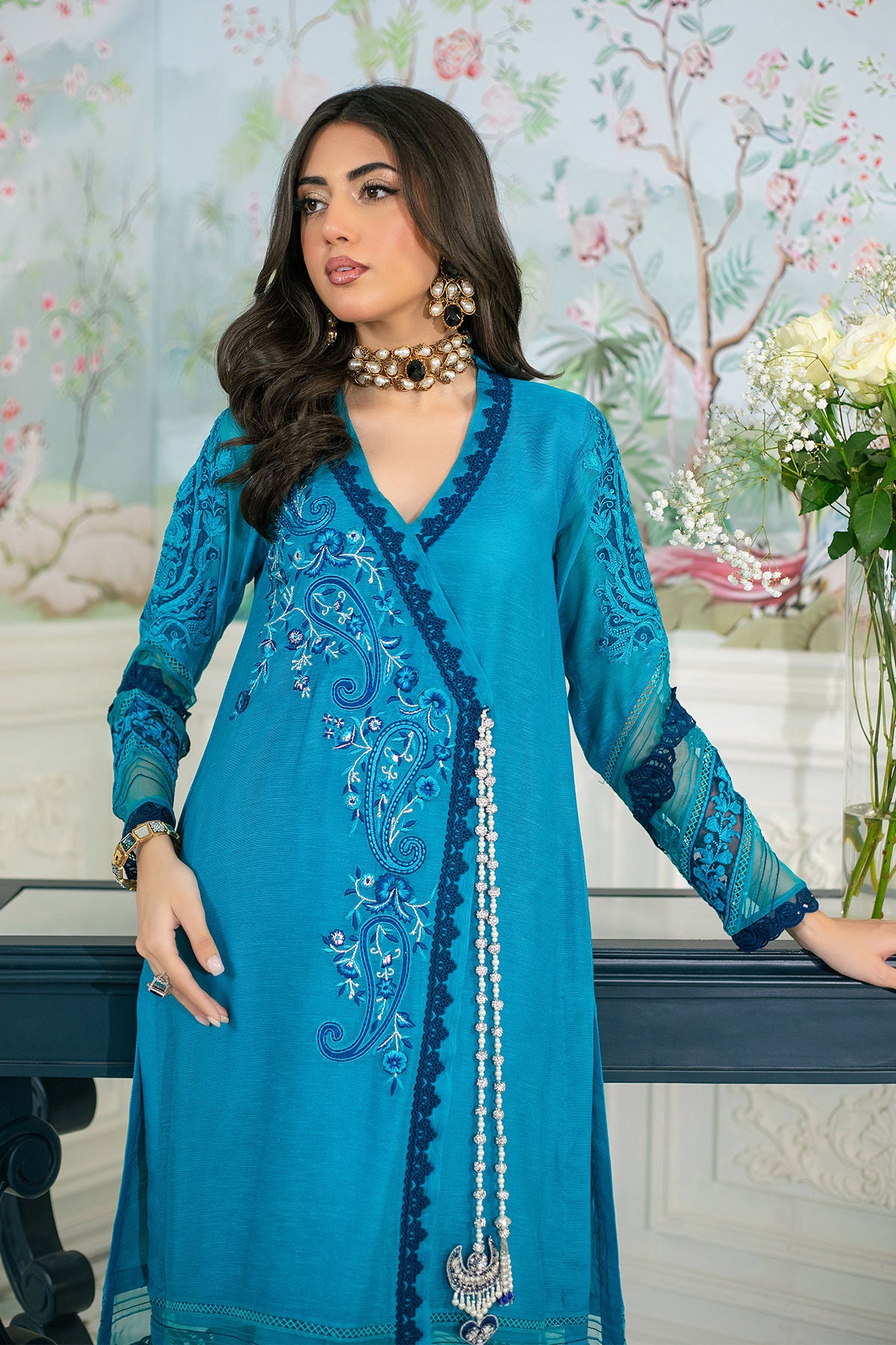 Enala - Angharka, Pants And Dupatta