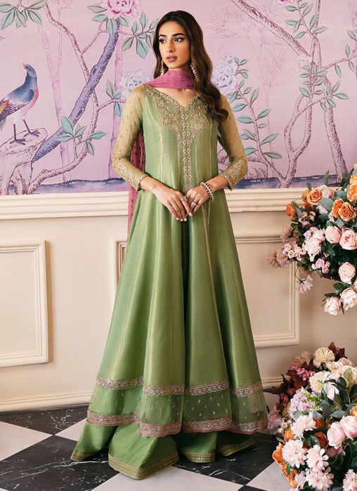 Afra Teal Kalidaar And Dupatta