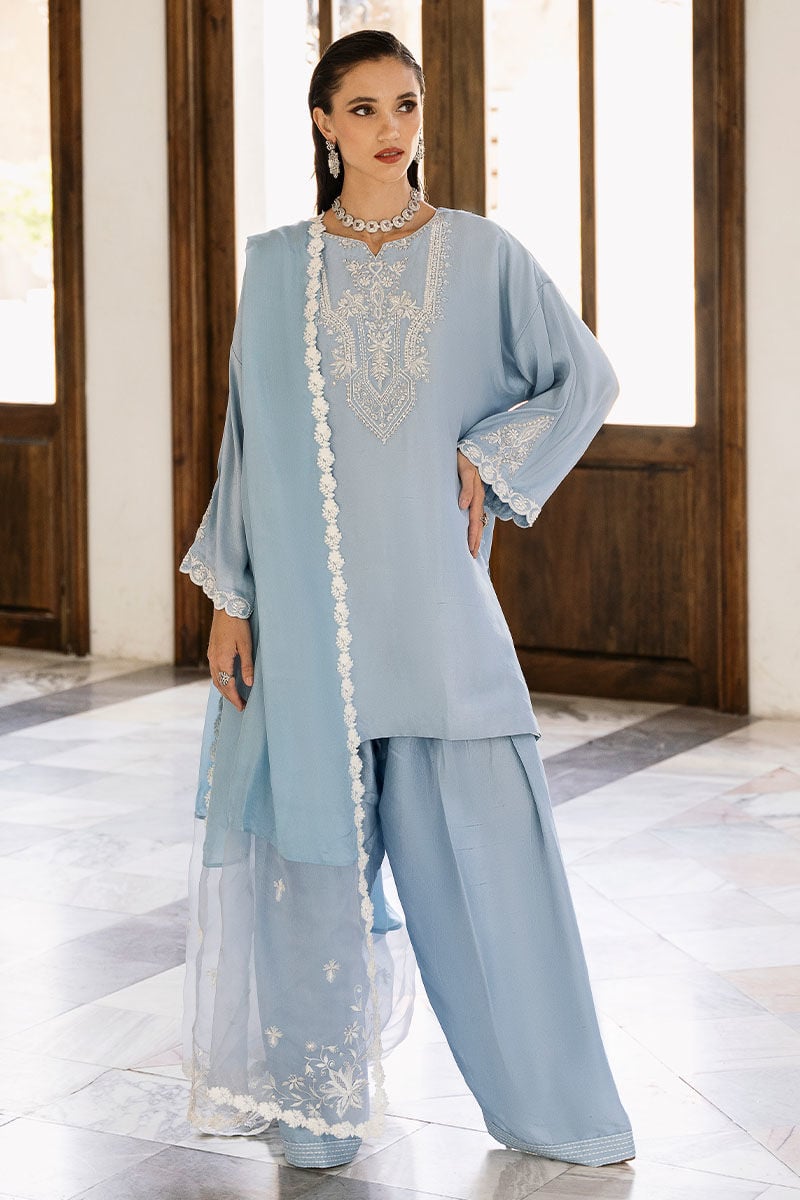 Delphinium Shirt and Dupatta