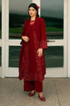 Cherry Red with Dupatta