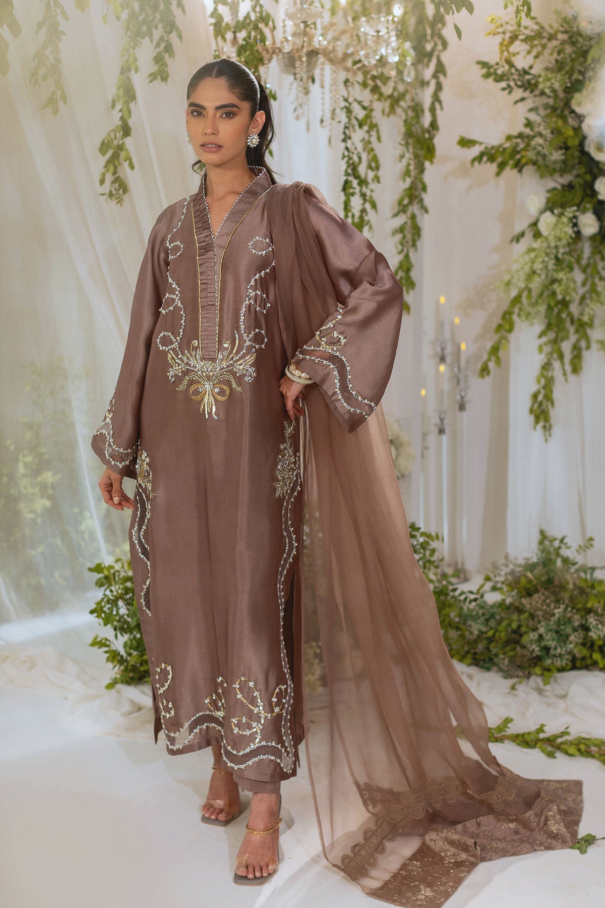 Amalina Taupe (Shirt and Pants)
