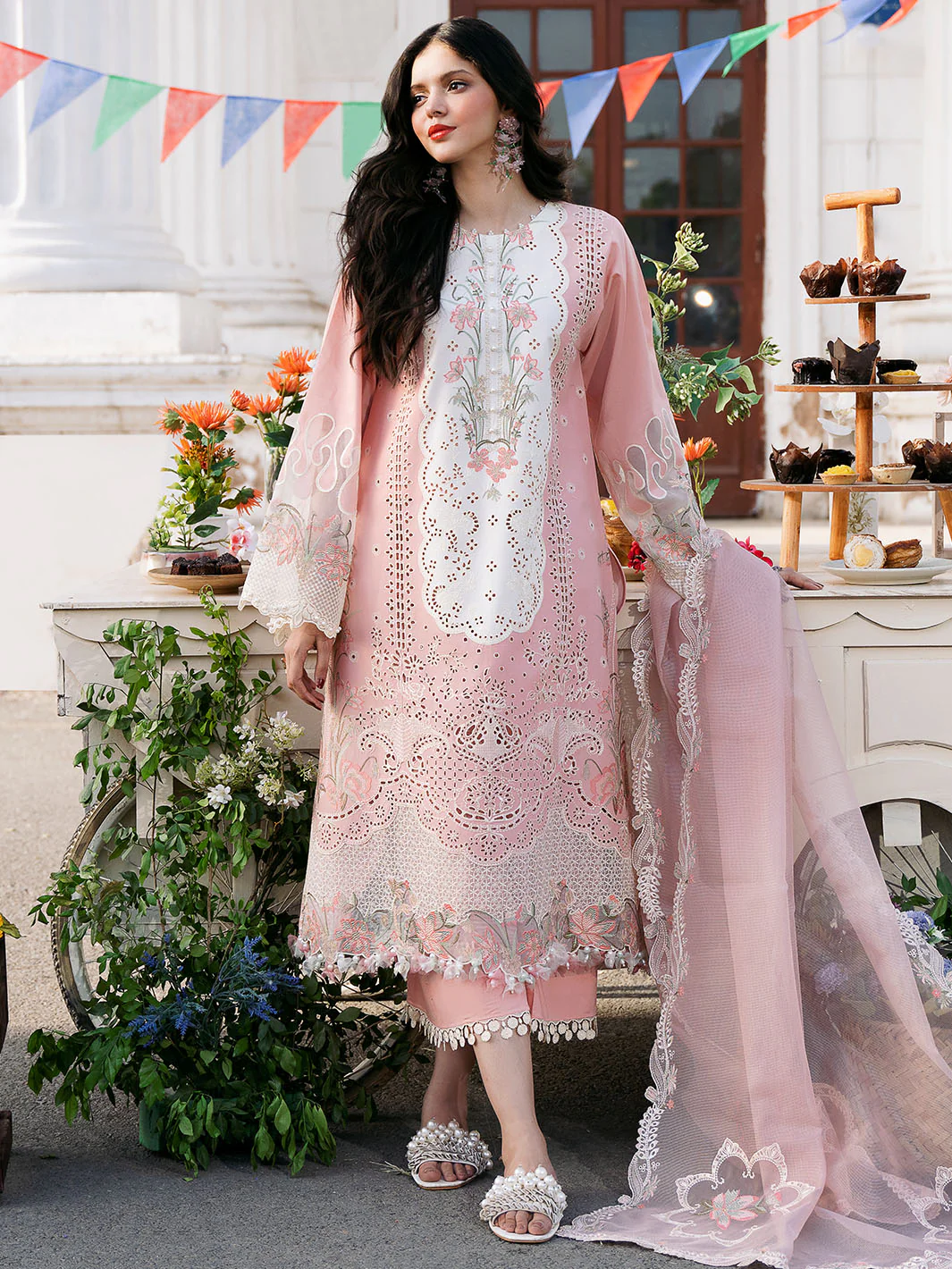 Bin Ilyas Luxury Lawn Embroidered 3 Piece Unstitched 216 - A KLARA
