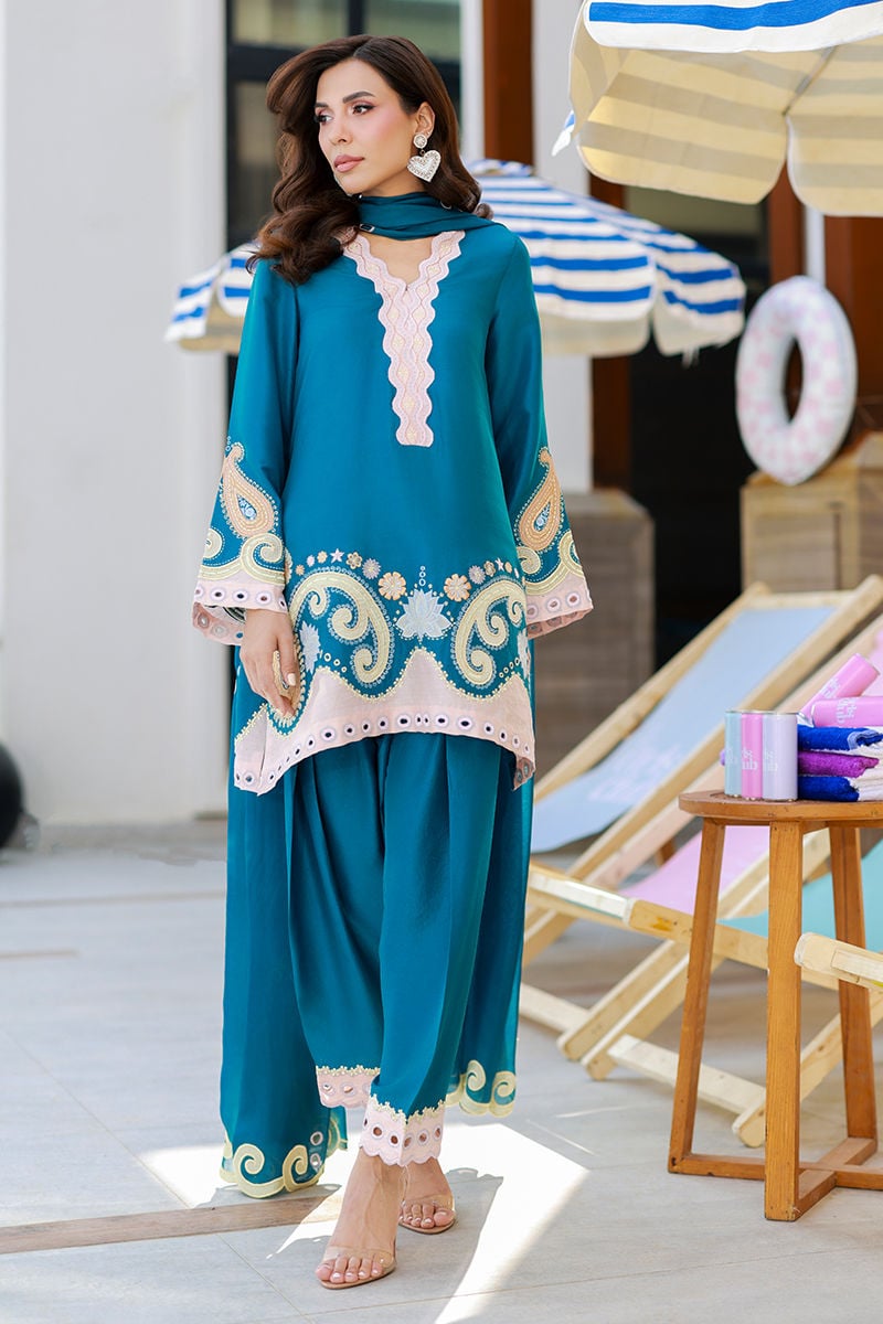 Mavi Shirt and Dupatta