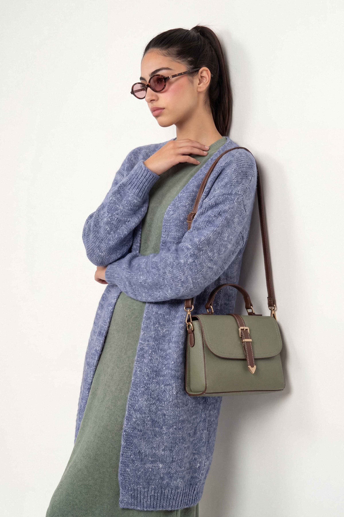 Blue Long Sweater-1719000108