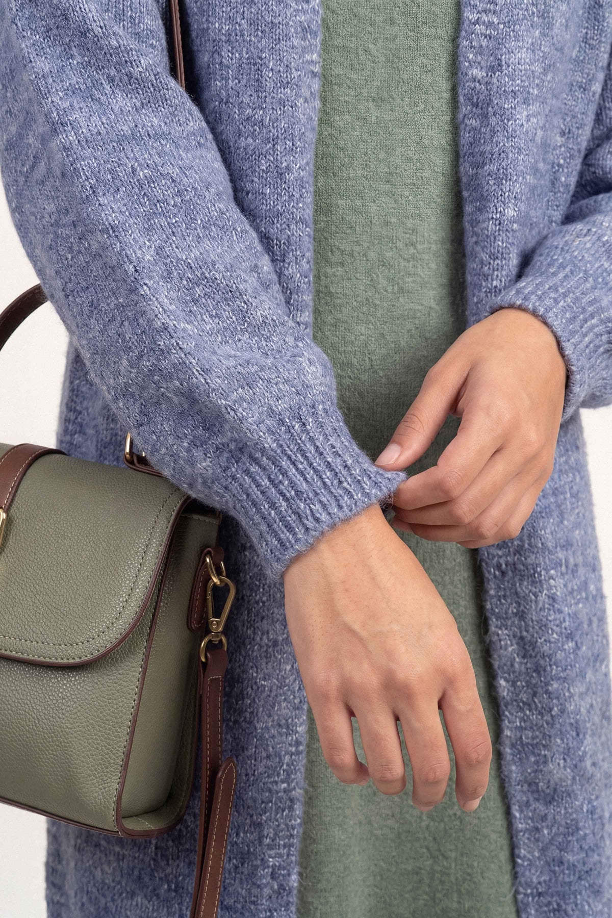 Blue Long Sweater-1719000108