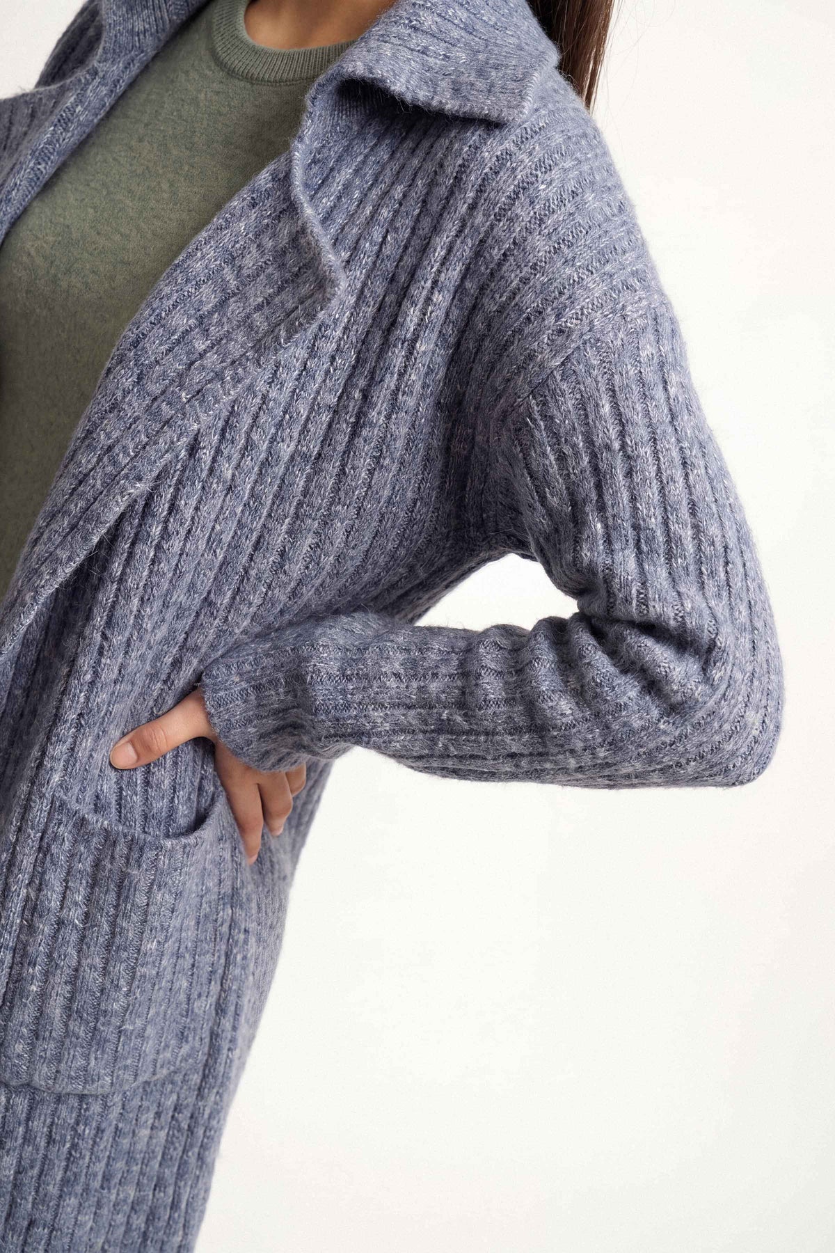 Grey Long Sweater-1719020111
