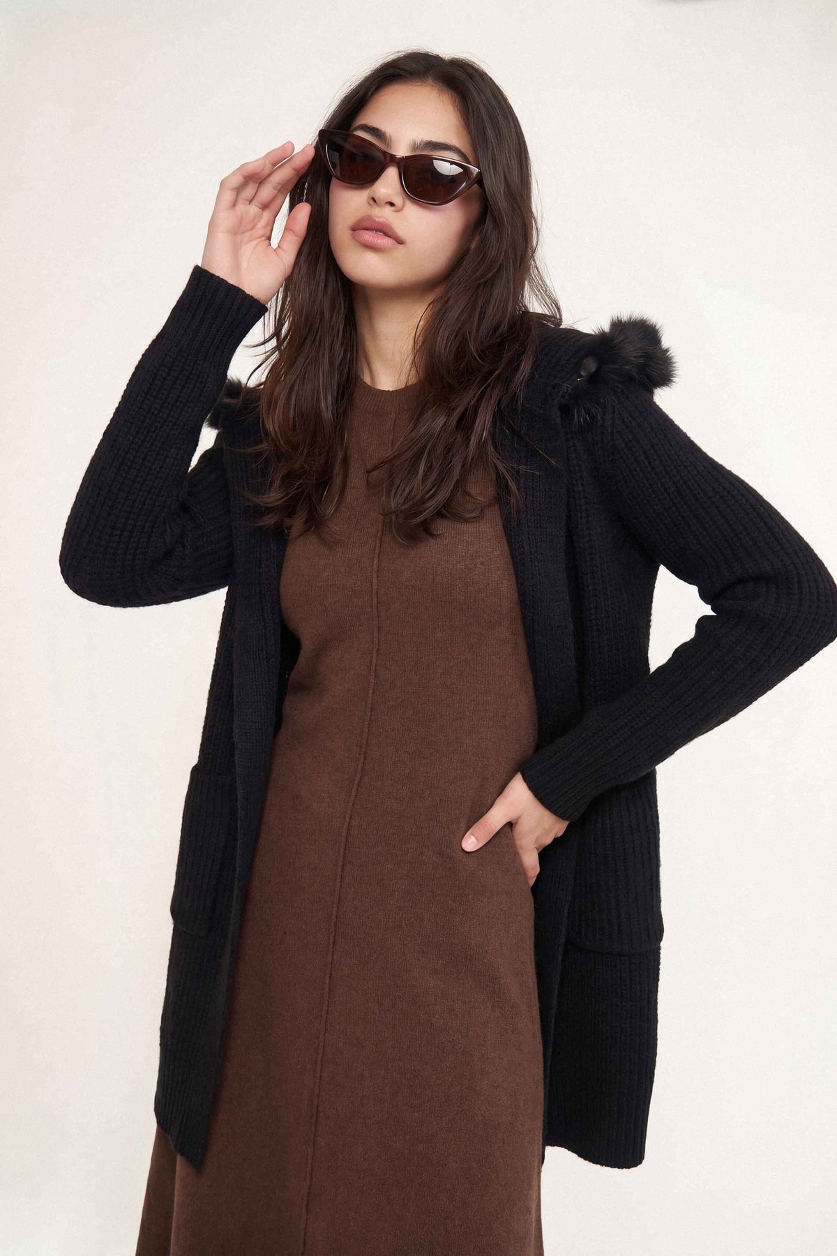 Black Long Sweater-1719040103