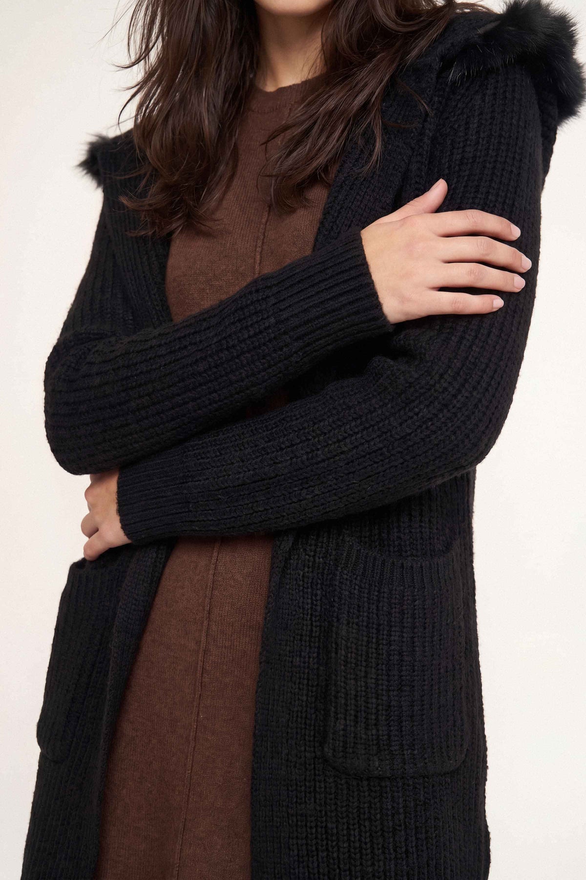 Black Long Sweater-1719040103